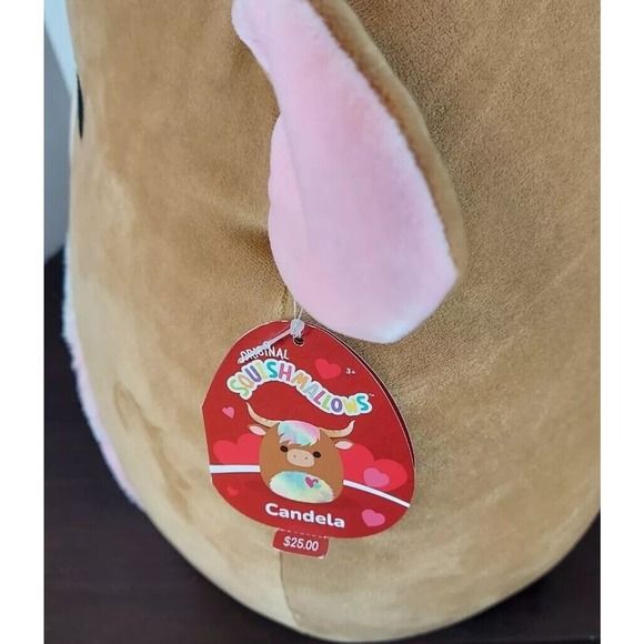 NWT Squishmallow CANDELA The Highland Cow 16" Valentines 2023 Rainbow - Picture 4 of 6